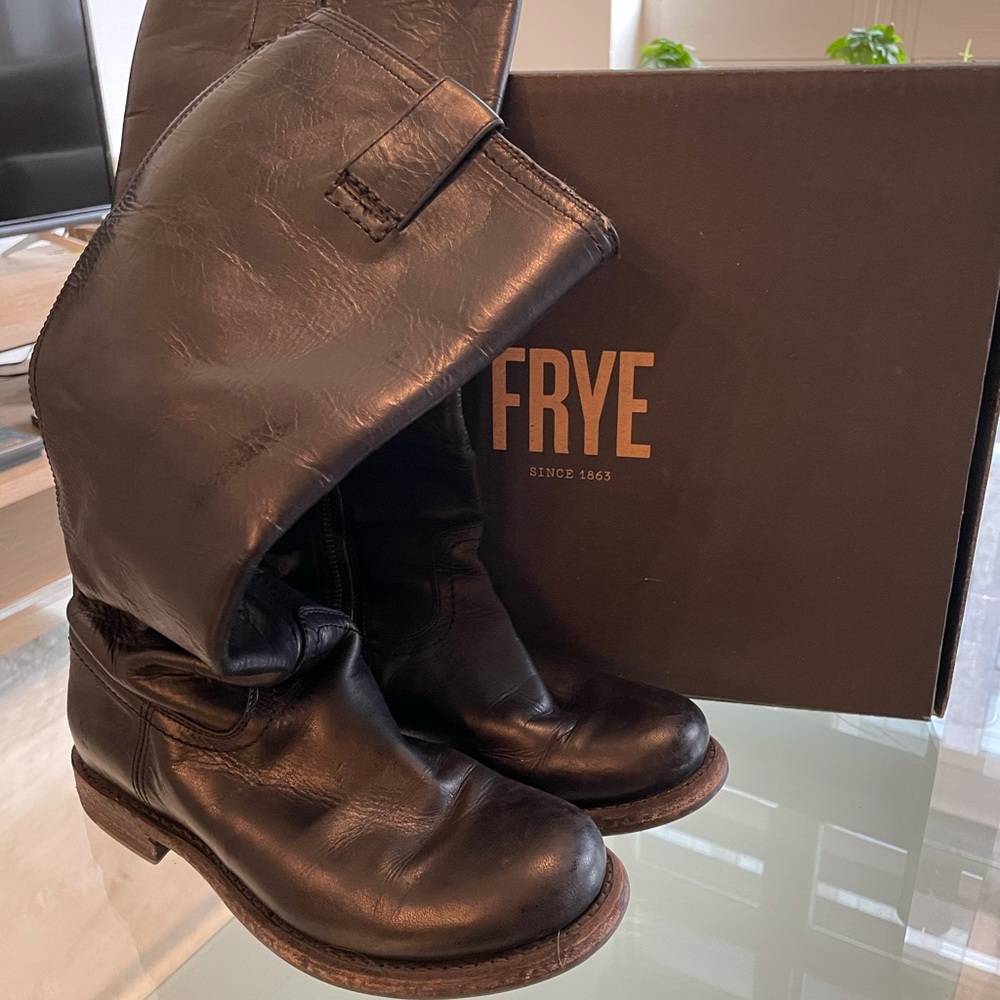 Frye Knee High Black Boots Size 7.